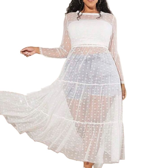 A+ Boutique Dresses & Skirts - 🤍 PLUS Sheer Maxi 🤍